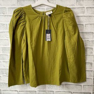 NEW with Tags - UNIVERSAL THREAD MOSS YELLOW SHIRT, Size small